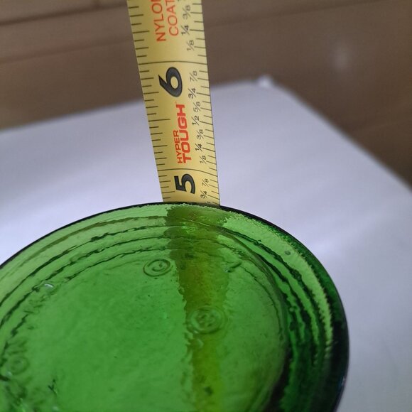 Wheaton Liberty Bell Decanter Green Glass Bottle Vintage 5" by 3" Patriotic Mini - Picture 3 of 16